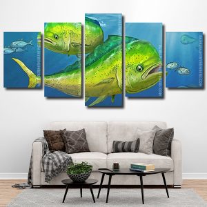 Mahi Mahi Undersea Panels paint by numbers