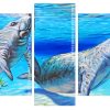 Manatees Underwater Panels paint by numbers