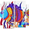 Mandala Fish Panels paint by numbers