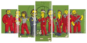 Money Heist Simpsons Version Panel paint by numbers