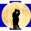 Moon Lovers Silhouette Panel paint by numbers