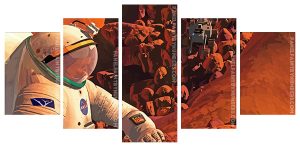 Nasa Spaceman Panel paint by numbers