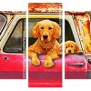 Puppies On A Truck panels paint by numbers