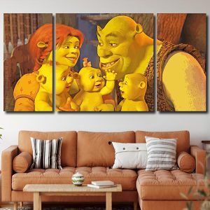 Shrek Family panels paint by numbers