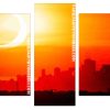 Solar eclipse silhouette panels paint by numbers