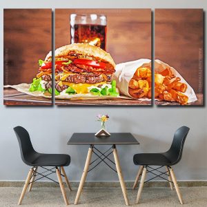 Tasty Burger Panels paint by numbers