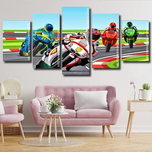 Motorbikes Racing Panels paint by numbers