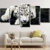 Wild white tiger animal panel paint by numbers