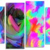 Abstract Colorful Couple Panels paint by numbers