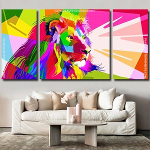 abstract lion Panel paint by numbers