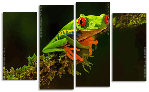 Green Frog Panels paint by numbers