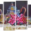 Aesthetic Tea Set panels paint by numbers