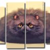 fluffy black cat Panels paint by numbers