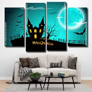 halloween castle Panel paint by numbers