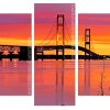 Michigan Mackinac Bridge Sunset panels paint by numbers