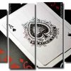 Ace Playing Card 4 Panels Paint By Numbers