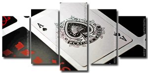 Ace Playing Card 5 Panels Paint By Numbers