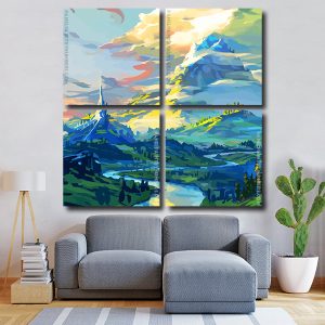 Aesthetic Fantasy Landscape Art Square Panels Paint By Numbers