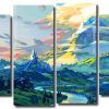 Aesthetic Fantasy Landscape Art 4 Panels Paint By Numbers