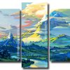 Aesthetic Fantasy Landscape Art 5 Panels Paint By Numbers