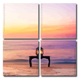 Beach Lantern On Table Square Panels Paint By Numbers