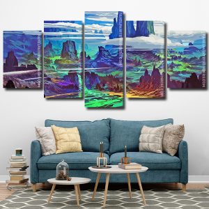 Beautiful Fantasy Landscape 5 Panels Paint By Numbers