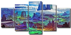 Beautiful Fantasy Landscape 5 Panels Paint By Numbers