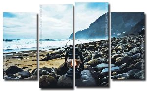 Black Beach Lantern 4 Panels Paint By Numbers