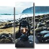 Black Beach Lantern 5 Panels Paint By Numbers