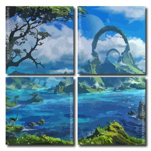 Fantasy Landscape Square Panels Paint By Numbers