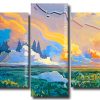 Fantasy Landscape Art 5 Panels Paint By Numbers