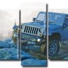 Jeep Wrangler On Rocky Mountain 5 Panels Paint By Numbers