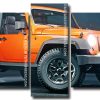 Orange Jeep 5 Panels Paint By Numbers