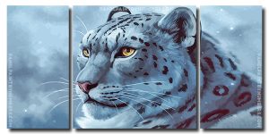 Snow Leopard 3 Panels Paint By Numbers