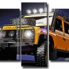 Yellow Land Rover 5 Panels Paint By Numbers