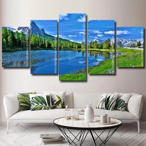 Italy Mountains Landscape 5 Panels Paint By Numbers