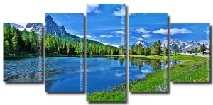 Italy Mountains Landscape 5 Panels Paint By Numbers