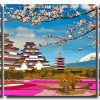 Japanese Landscape 3 Panels Paint By Numbers