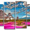 Japanese Landscape 4 Panels Paint By Numbers