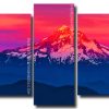 Landscape Mountains Red Sunset 5 Panels Paint By Numbers