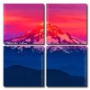 Landscape Mountains Red Sunset Square Panels Paint By Numbers