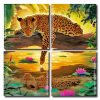 Leopard Water Reflection Square Panels Paint By Numbers