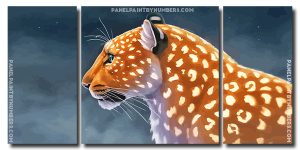 Lighty Leopard 3 Panels Paint By Numbers