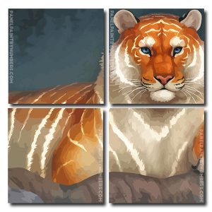 Light Tiger Square Panels Paint By Numbers