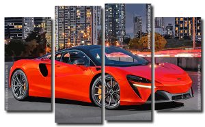 Red Mclaren 4 Panels Paint By Numbers