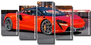 Red Mclaren 5 Panels Paint By Numbers