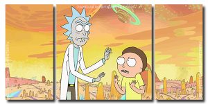 Rick And Morty Art 3 Panels Paint By Numbers