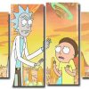 Rick And Morty Art 4 Panels Paint By Numbers