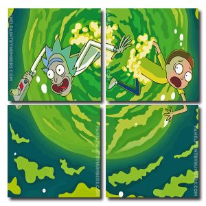 Rick And Morty In Space Square Panels Paint By Numbers