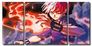 Todoroki Mha 3 Panels Paint By Numbers